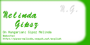 melinda gipsz business card